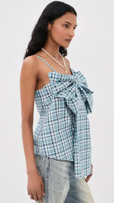 Acne Studios Tanessa Summery Blouse Blue/White 40 | Thumbnail 4