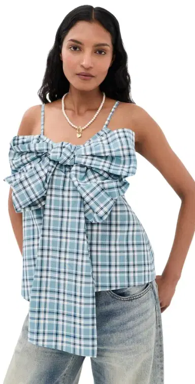 Acne Studios Tanessa Summery Blouse Blue/White 40 | Thumbnail 1