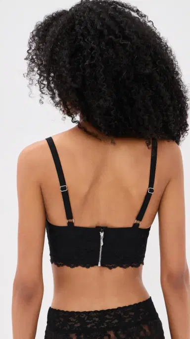 Fleur du Mal Bianca Lace Seduce U- Plunge Bra Black 36C | Thumbnail 3