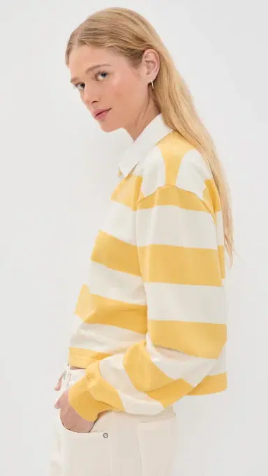 Denimist Charlie Rugby Tee Jumbo Yellow Stripe | Thumbnail 4 Denimist Charlie Rugby Tee Jumbo Yellow Stripe | Thumbnail 4
