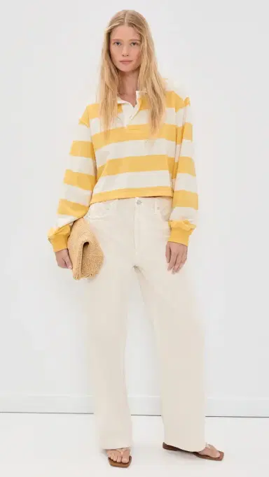 Denimist Charlie Rugby Tee Jumbo Yellow Stripe | Thumbnail 5 Denimist Charlie Rugby Tee Jumbo Yellow Stripe | Thumbnail 5