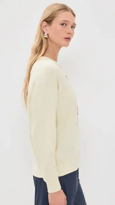 The Great. THE GREAT. The College Sailboat Sweatshirt Washed White 2 | Thumbnail 4