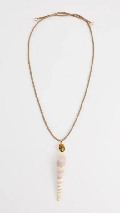 Jennifer Behr Dreya Necklace Tiger's Eye One Size | Thumbnail 2