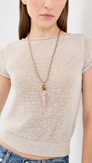 Jennifer Behr Dreya Necklace Tiger's Eye One Size | Thumbnail 3