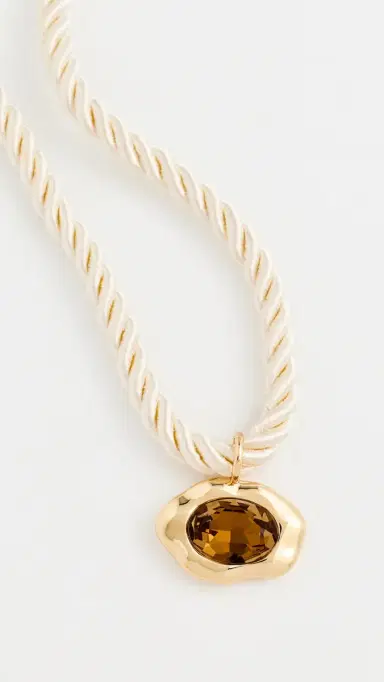 Ettika Molten Pendant Rope Necklace Smokey Quartz And | Thumbnail 4 Ettika Molten Pendant Rope Necklace Smokey Quartz And | Thumbnail 4