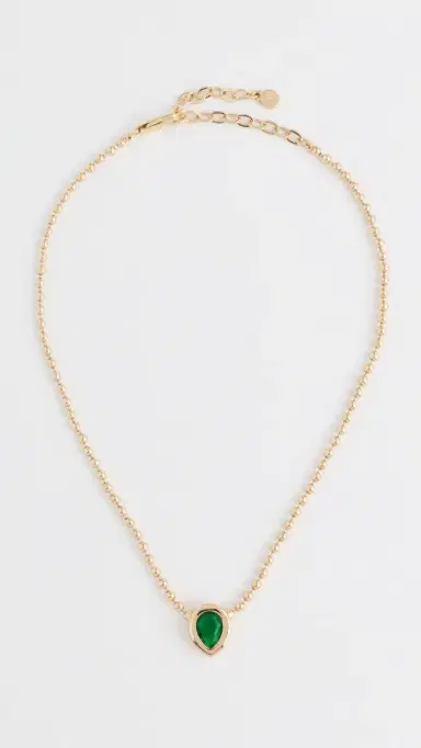 Ettika Teardrop Bezel Ball Chain Necklace | Thumbnail 2