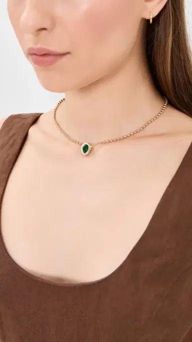 Ettika Teardrop Bezel Ball Chain Necklace | Thumbnail 3