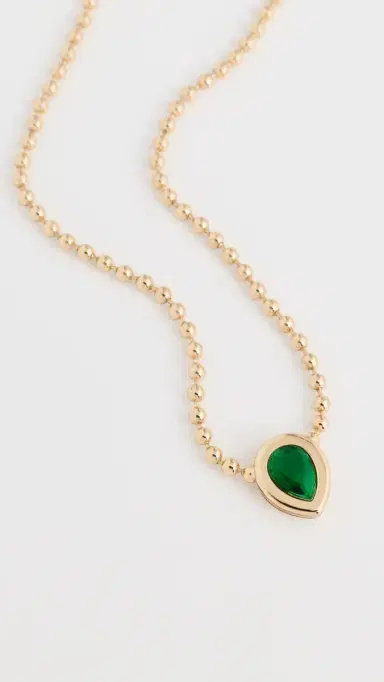 Ettika Teardrop Bezel Ball Chain Necklace | Thumbnail 4