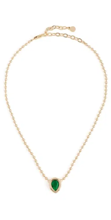 Ettika Teardrop Bezel Ball Chain Necklace | Thumbnail 1