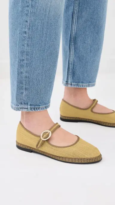 Flabelus Alessia Mary Jane Flats Yellow 39 | Thumbnail 3 Flabelus Alessia Mary Jane Flats Yellow 39 | Thumbnail 3