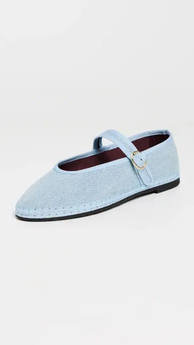 Flabelus Pierre Light Denim Mary Jane Falts Light Denim Blue 41 | Thumbnail 2