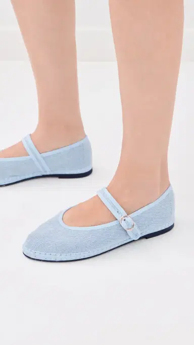 Flabelus Pierre Light Denim Mary Jane Falts Light Denim Blue 41 | Thumbnail 3