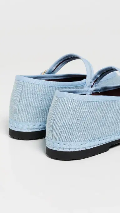 Flabelus Pierre Light Denim Mary Jane Falts Light Denim Blue 41 | Thumbnail 4