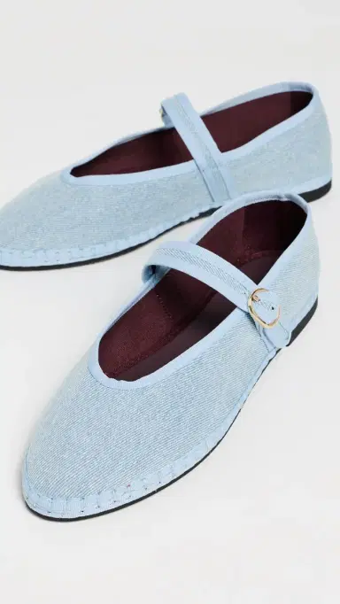 Flabelus Pierre Light Denim Mary Jane Falts Light Denim Blue 41 | Thumbnail 5