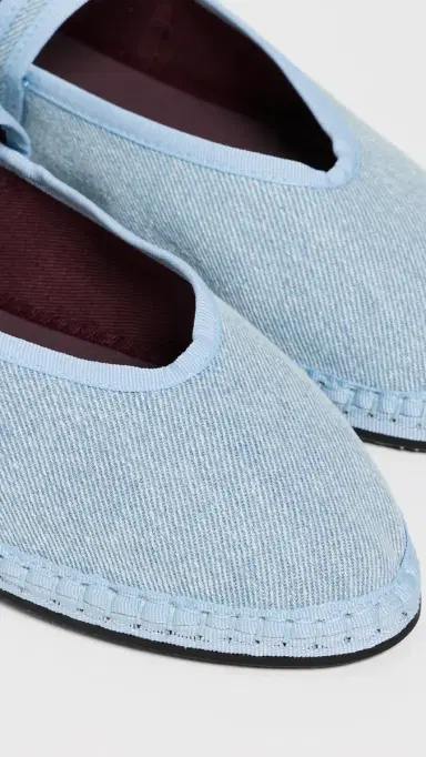 Flabelus Pierre Light Denim Mary Jane Falts Light Denim Blue 41 | Thumbnail 6