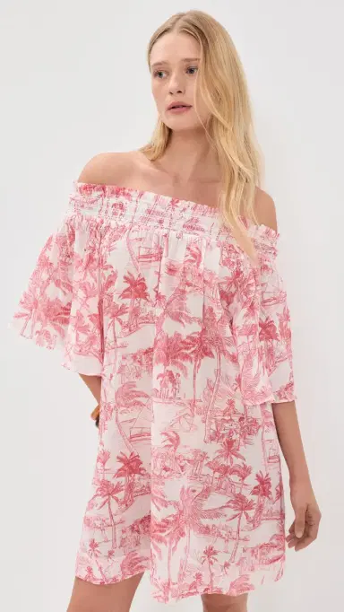 Coniglio Palm Beach Flagler Mini Dress Palm Beach Vermilion One Size | Thumbnail 2 Coniglio Palm Beach Flagler Mini Dress Palm Beach Vermilion One Size | Thumbnail 2