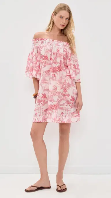 Coniglio Palm Beach Flagler Mini Dress Palm Beach Vermilion One Size | Thumbnail 5 Coniglio Palm Beach Flagler Mini Dress Palm Beach Vermilion One Size | Thumbnail 5