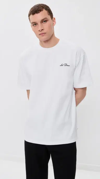 Les Deux Crew T-Shirt White/Black | Thumbnail 2