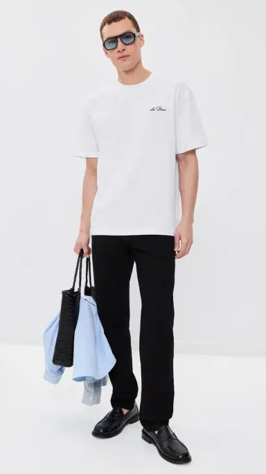 Les Deux Crew T-Shirt White/Black S | Thumbnail 5