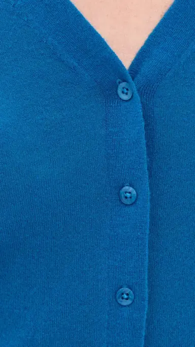 Tibi ercerized Wool Shrunken Cardigan Bright Blue | Thumbnail 6 Tibi ercerized Wool Shrunken Cardigan Bright Blue | Thumbnail 6