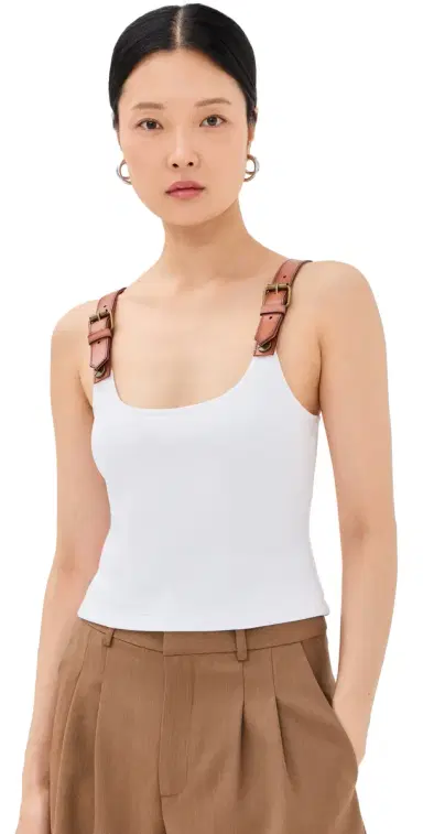 Monse Leather Strap Tank Top | Thumbnail 1