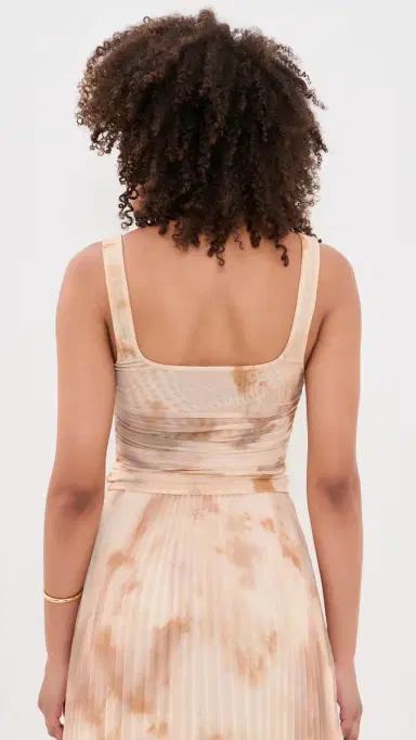 L'Agence Rasha Shirred Tank Frappe Multi Tie Dye | Thumbnail 3 L'Agence Rasha Shirred Tank Frappe Multi Tie Dye | Thumbnail 3