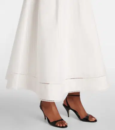 RÓHE Róhe Embroidered cotton poplin maxi skirt | Thumbnail 2