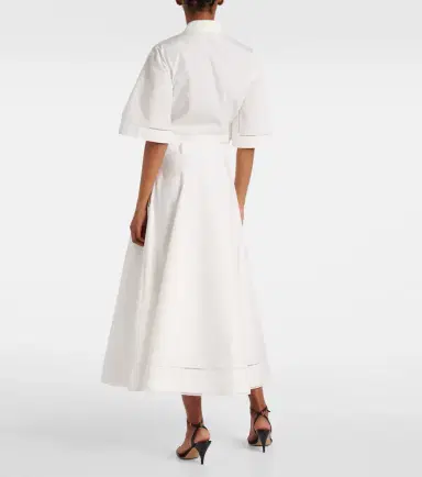 RÓHE Róhe Embroidered cotton poplin maxi skirt | Thumbnail 3