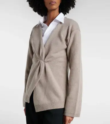 RÓHE Róhe Wool and cashmere wrap cardigan | Thumbnail 5