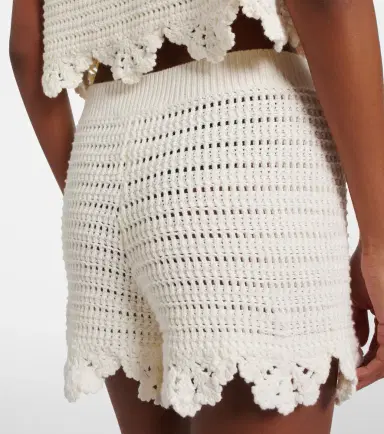 Chloé Chloé Crochet scalloped cotton shorts | Thumbnail 3 Chloé Chloé Crochet scalloped cotton shorts | Thumbnail 3