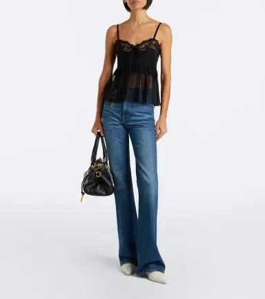 Chloé Chloé Ruffled silk crêpe de chine top | Thumbnail 4