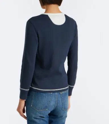 Chloé Chloé Ribbed-knit cotton jersey Henley shirt | Thumbnail 5 Chloé Chloé Ribbed-knit cotton jersey Henley shirt | Thumbnail 5