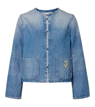 Valentino VGold faded denim jacket | Thumbnail 1 Valentino VGold faded denim jacket | Thumbnail 1