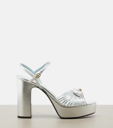 Valentino Garavani Caur Royal metallic leather platform sandals | Thumbnail 2 Valentino Garavani Caur Royal metallic leather platform sandals | Thumbnail 2