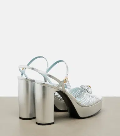 Valentino Garavani Caur Royal metallic leather platform sandals | Thumbnail 4 Valentino Garavani Caur Royal metallic leather platform sandals | Thumbnail 4