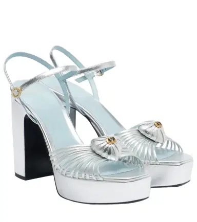 Valentino Garavani Caur Royal metallic leather platform sandals | Thumbnail 1 Valentino Garavani Caur Royal metallic leather platform sandals | Thumbnail 1