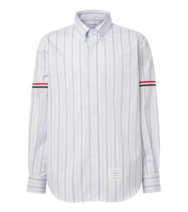 Thom Browne 4-Bar striped cotton shirt
