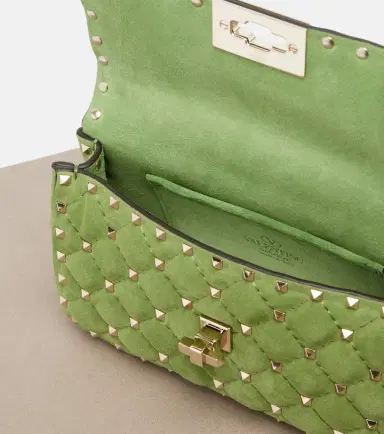 Valentino Garavani Rockstud Spike Small suede top-handle bag | Thumbnail 3 Valentino Garavani Rockstud Spike Small suede top-handle bag | Thumbnail 3