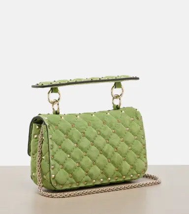 Valentino Garavani Rockstud Spike Small suede top-handle bag | Thumbnail 4 Valentino Garavani Rockstud Spike Small suede top-handle bag | Thumbnail 4