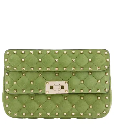 Valentino Garavani Rockstud Spike Small suede top-handle bag | Thumbnail 1 Valentino Garavani Rockstud Spike Small suede top-handle bag | Thumbnail 1