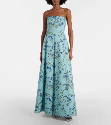 Emilia Wickstead Ragna floral taffeta faille gown | Thumbnail 2