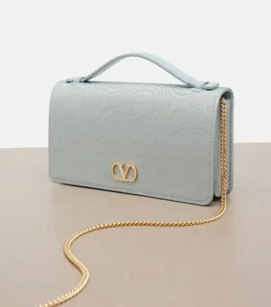 Valentino Garavani VLogo Signature Mini moiré wallet on chain | Thumbnail 3 Valentino Garavani VLogo Signature Mini moiré wallet on chain | Thumbnail 3