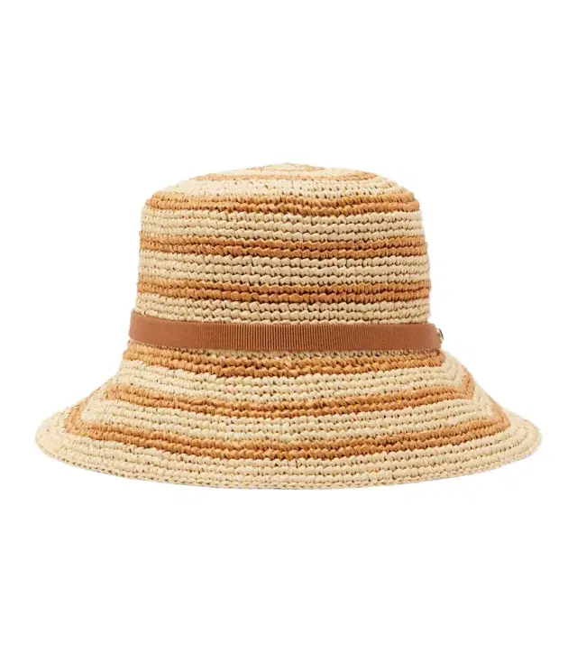 Valentino VLogo raffia bucket hat