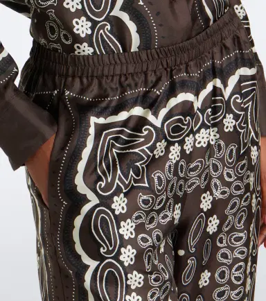 Nili Lotan Morgan printed silk twill wide-leg pants | Thumbnail 2