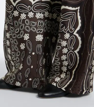 Nili Lotan Morgan printed silk twill wide-leg pants | Thumbnail 3