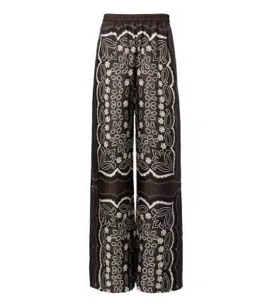 Nili Lotan Morgan printed silk twill wide-leg pants | Thumbnail 1