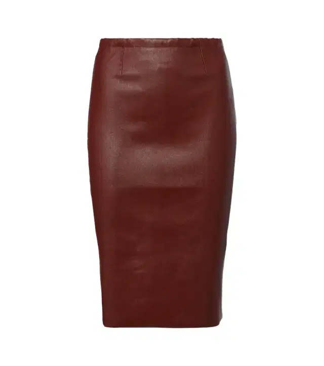 Gilda leather midi skirt
