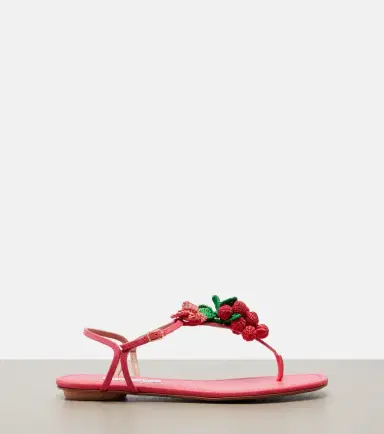 Aquazzura Berry raffia-effect thong sandals | Thumbnail 3 Aquazzura Berry raffia-effect thong sandals | Thumbnail 3