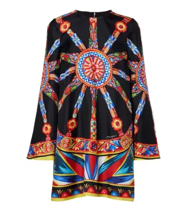 Dolce & Gabbana Carretto silk twill kaftan | Thumbnail 1