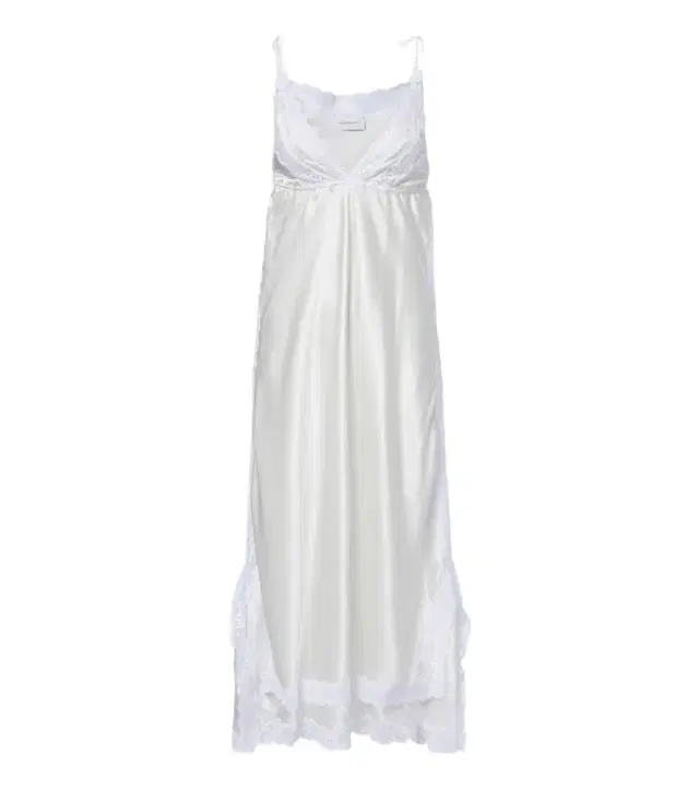 Magda Butrym Lace-trimmed silk satin slip dress